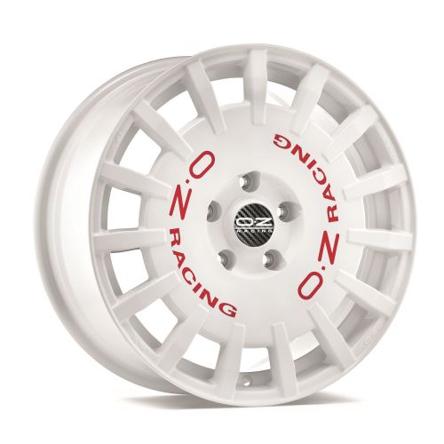 Alu disk OZ SPORT RALLY RACING 8x18, 5x114,3, 75, ET45 RACE WHITE RED LETTERING