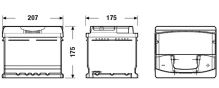 Autobaterie PREMIUM 12V 47Ah 450A, 207x175x175mm (1)