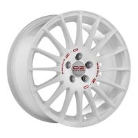 Alu disk OZ-RACING Šport SUPERTURISMO WRC 8x18, 5x114,3, 75, ET40 WEISS LACKIERT + ROTE SCHRIFT
