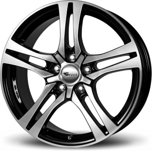 Alu disk Brock RC26 6.5x15, 5x112, 66.6, ET44 Schwarz Glanz Voll-Poliert (SGVP)