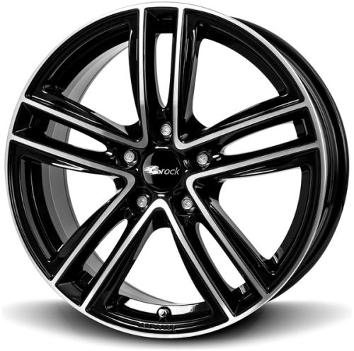 Alu disk Brock RC27 6x16, 5x112, 57.1, ET50 Schwarz Glanz Voll-Poliert (SGVP)