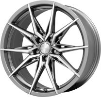 Alu disk Brock B42 8.5x19, 5x112, 66.6, ET47 Ferric Grey Poliert (FGP)