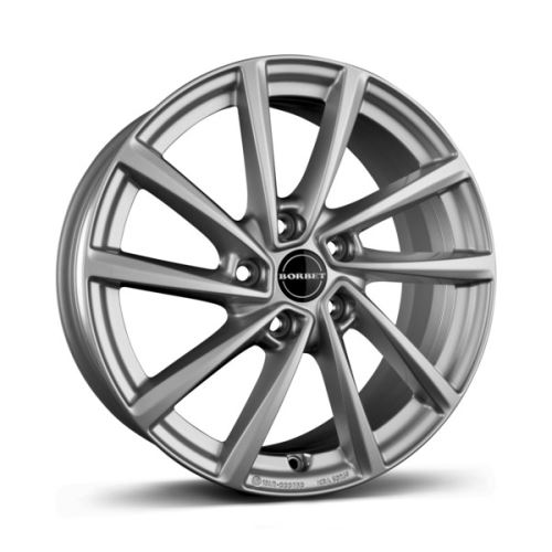 Alu disk Borbet V 7x18, 5x114,3, 67.1, ET38 crystal silver
