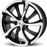 Alu disk Brock B23 8x18, 5x114,3, 72.6, ET38 Schwarz Matt Voll-Poliert (SMVP)