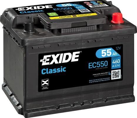 EXIDE Autobatérie CLASSIC 12V 55Ah 460A, 242x175x190mm
