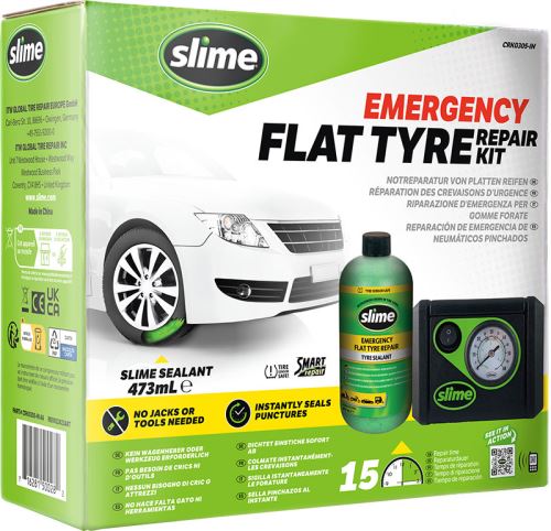 Polo-Automatická opravná sada Slime Emergency Flat Tyre Repair Kit