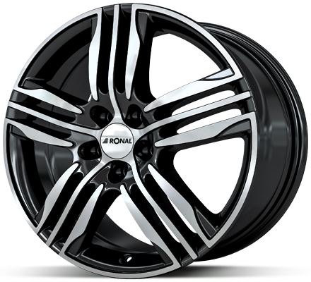 Alu disk Ronal R57 B FC 7,5x18 5x100 ET35 černý leštěný