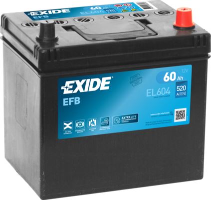 EXIDE Autobatérie Štart-Stop EFB 12V 60Ah 520A, 230x173x222mm