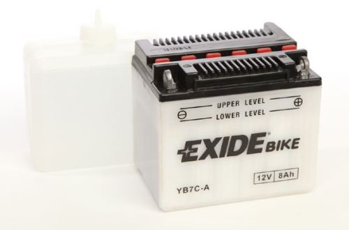 EXIDE Motobatéria Conventional 12V 8Ah 90A, 130x90x124mm, nabité, antisulf., náplň v balení