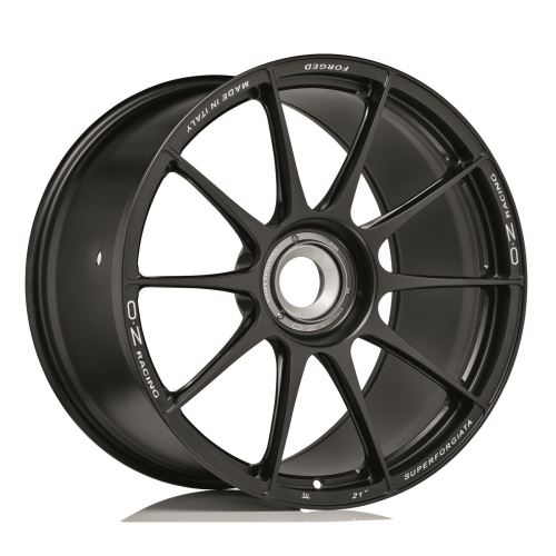 Alu disk OZ ATELIER FORGED SUPERFORGIATA CL 9x19, 15x130, 84, ET47 MATT BLACK CON SCRITTE DI FRESATURA