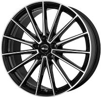 Alu disk Brock B43 8.5x21, 5x120, 63.4, ET38.5 Schwarz Glanz Voll-Poliert (SGVP)