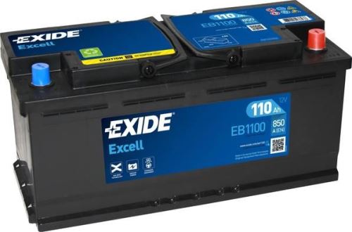 EXIDE Autobatérie EXCEL 12V 110Ah 850A, 392x175x190mm