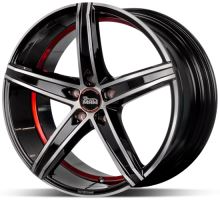 Alu disk MAM OX-18 BFPRI 8,5x19 5x114 ET45 čierny červený