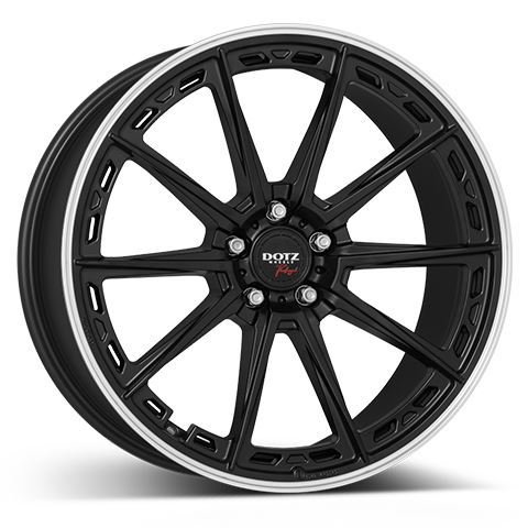 Alu disk DOTZ Sonoma dark 9.5x20, 5x120, 72.6, ET44 Black matt/polished lip