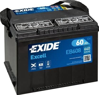 EXIDE Autobatérie EXCEL 12V 55Ah 620A, 230x180x186mm