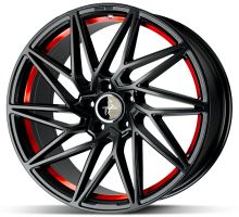 Alu disk Keskin KT20 BPRI 8,5x20 5x112 ET30 čierno červený