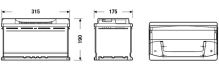 EXIDE Autobatérie EXCEL 12V 80Ah 640A, 315x175x190mm (1)
