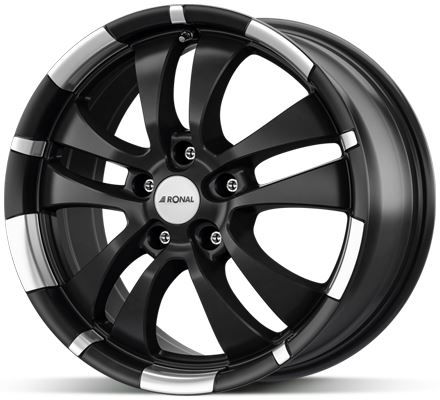 Alu disk Ronal R59 JBM LC 7,5x18 5x100 ET35 černý matný leštěný