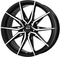 Alu disk Brock B42 8.5x19, 5x112, 66.6, ET47 Schwarz Glanz Voll-Poliert (SGVP)