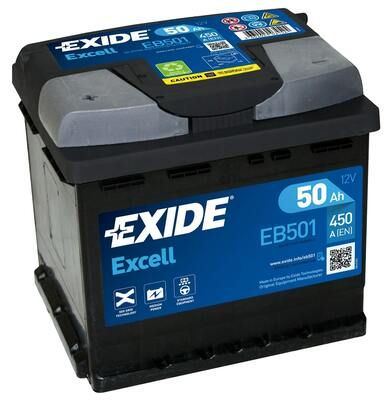 EXIDE Autobatérie EXCEL 12V 50Ah 450A, 207x175x190mm, ĽAVÁ