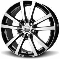 Alu disk Brock RC25 7.5x17, 5x127, 71.6, ET40 Schwarz Glanz Voll-Poliert (SGVP)