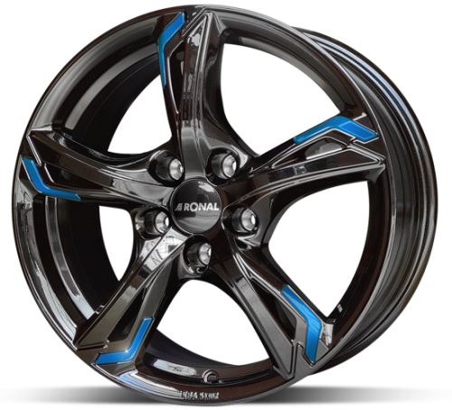 Alu disk Ronal R62 JB Blue 7,5x18 5x112 ET35 černý lesklý modrý