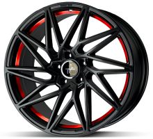 Alu disk Keskin KT20 MBRI 8,5x19 5x108 ET45 čierny matný červený