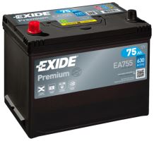 Autobaterie PREMIUM 12V 75Ah 630A, 272x173x222mm, LEVÁ