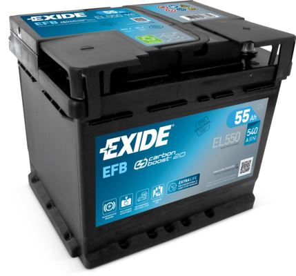 EXIDE Autobaterie Start-Stop EFB 12V 55Ah 480A, 207x175x190mm