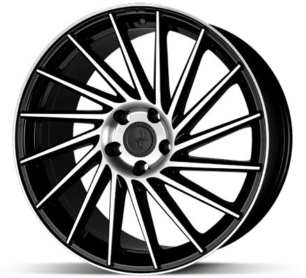 Alu disk Keskin KT17 MBFP 10x22 5x112 ET50 černý matný leštěný