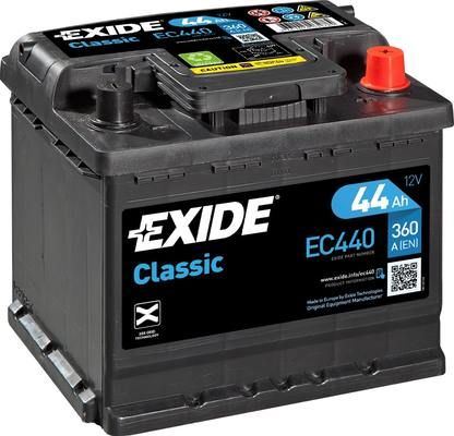 Autobaterie CLASSIC 12V 44Ah 360A, 207x175x190mm