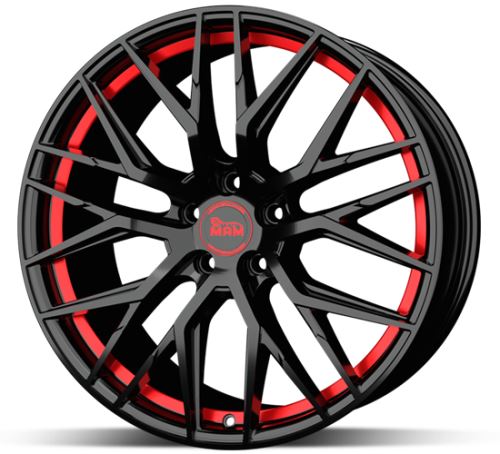 Alu disk MAM RS4 BPRI 8x18 5x108 ET45 černý červený