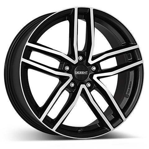Alu disk DEZENT TR dark 8x18, 5x112, 70.1, ET35 Black/polished