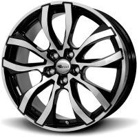 Alu disk Brock RC23 7.5x17, 5x108, 72.6, ET45 Schwarz Glanz Voll-Poliert (SGVP)