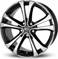 Alu disk BROCK RC17 7x16, 4x100, 63.4, ET38 Schwarz Glanz Voll-Poliert (SGVP)