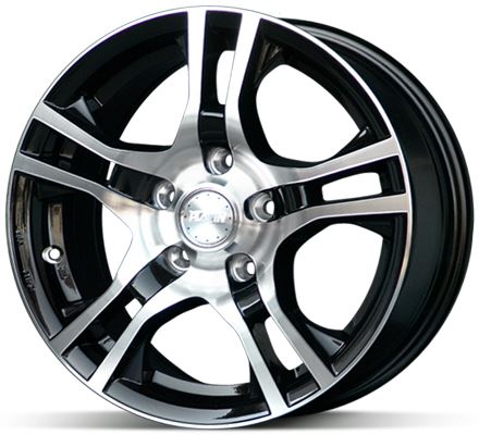 Alu disk Platin P53 Black 6x15 4x100 ET38 černý leštěný