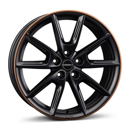 Alu disk Borbet LX18 8x18, 5x112, 66.6, ET48 black matt rim copper