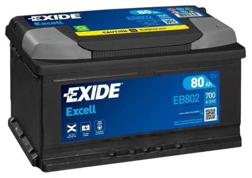 EXIDE Autobaterie EXCEL 12V 80Ah 700A, 315x175x175mm