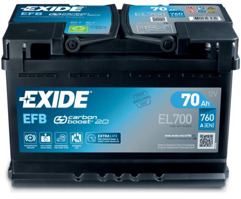 Autobatérie EXIDE Štart-Stop EFB 12V 70Ah 720A