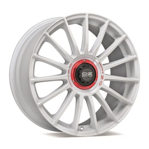 Alu disk OZ SPORT RALLY RACING 8x19, 5x112, 75, ET45 RACE WHITE RED LETTERING