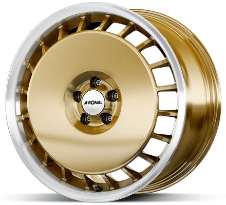 Alu disk Ronal R50 Gold 8x18 5x100 ET35 zlatý leštený