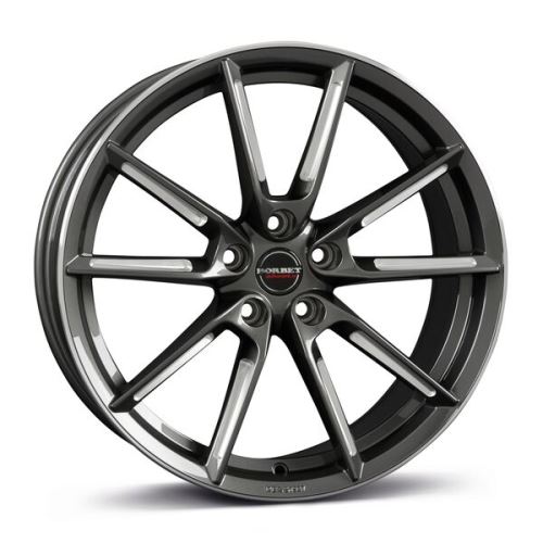 Alu disk Borbet LX 8.5x19, 5x112, 57.1, ET46 graphite spoke rim polished