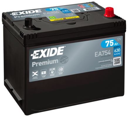 EXIDE Autobatérie PREMIUM 12V 75Ah 630A, 272x173x222mm