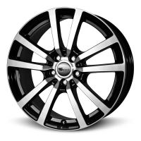 Alu disk Brock RC25T 6.5x16, 5x120, 65.1, ET50 Schwarz Glanz Voll-Poliert (SGVP)