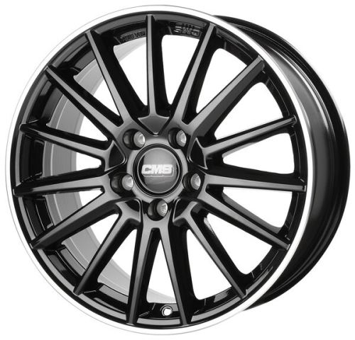 Alu disk CMS C23 7.5x17, 5x112, 66.5, ET52 Diamond Rim Black Gloss